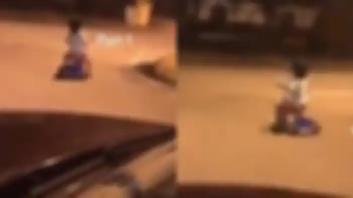 Viral video bocah bersepeda sendirian pukul 3 dini hari.