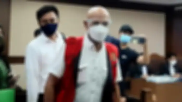 Mark Sungkar saat di Pengadilan Tipikor Jakarta Pusat.