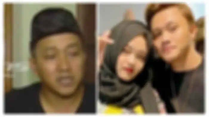 Teddy Pardiyana (kiri) dan Rizky Febian bersama Putri Delina, Kamis (11/3/2021). Teddy akan meminta maaf pada keluarga besar Sule. 