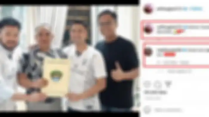 Nabil Husein beri komentar di unggahan Raffi Ahmad.