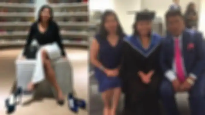 Felicia Hutapea dan kedua orang tuanya.