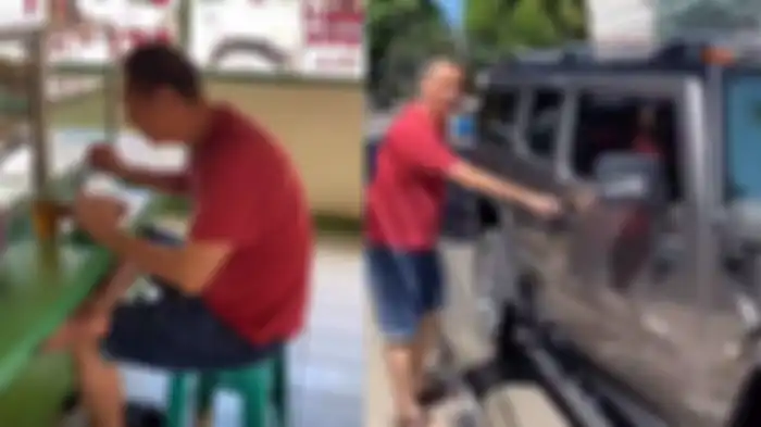 Jusuf Hamka terlihat makan di warteg.
