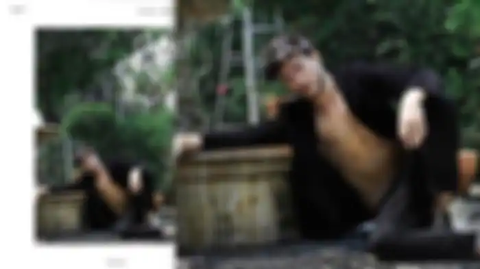 Pose Eryck Amaral saat pemotretan