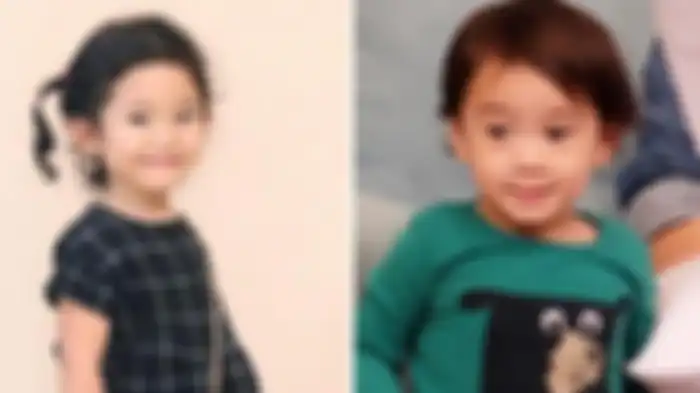 Bilqis anak Ayu Ting Ting (kiri), Rafathar anak Nagita Slavina dan Raffi Ahmad (kanan)