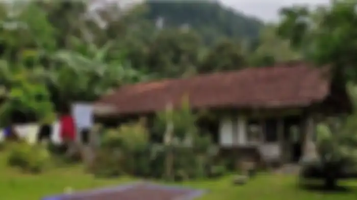 Rumah tua tengah hutan Desa Prigi Kecamatan Sigaluh, Banjarnegara yang didiami oleh pasutri pensiunan PNS.