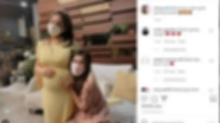 Potret baby bump Nagita Slavina