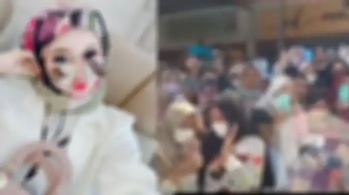 Selebgram Herlin Kenza yang diduga buat kerumunan di Pasar Inpres Lhokseumawe, Aceh