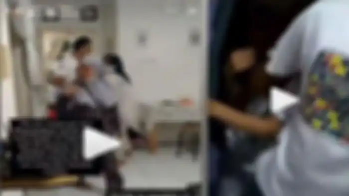 Tangkap layar video viral istri sah grebek suami pramugarinya dengan wanita lain