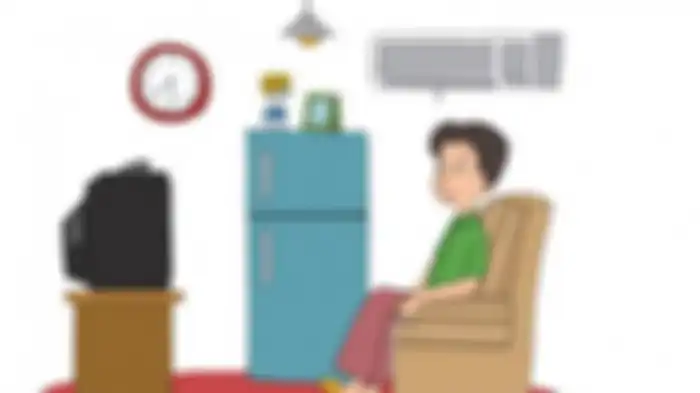 Ilustrasi menonton TV. Ini jawaban apa yang akan terjadi jika kita tidak menghemat energi listrik kelas 4 SD tema 2. 