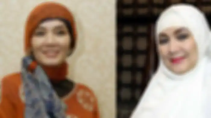 Penampilan Eva Arnaz sekarang yang sudah berhijrah. 