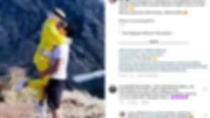 Syahrini digendong Reino Barack