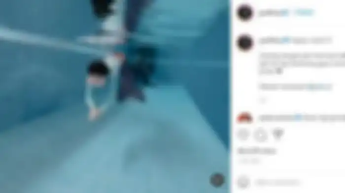 Video aksi gempi berenang yang dikirm oleh Gisel ke Gading Marten