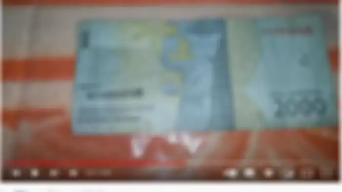 Uang Rp 2000 nomor seri cantik yang dihargai Rp 2 juta 