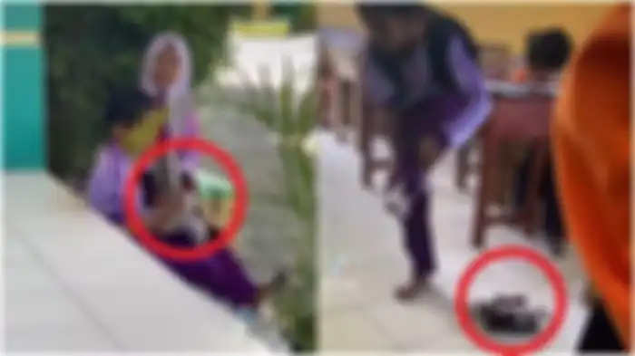 Buah hatinya viral karena bergantian sepatu untuk sekolah.