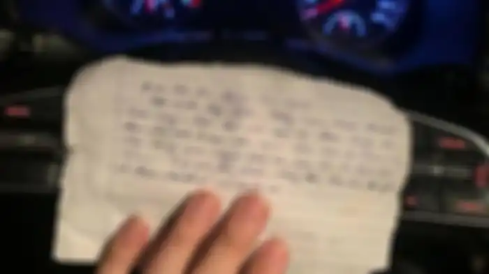 Surat dari siswa SMP  untuk pemilik mobil.