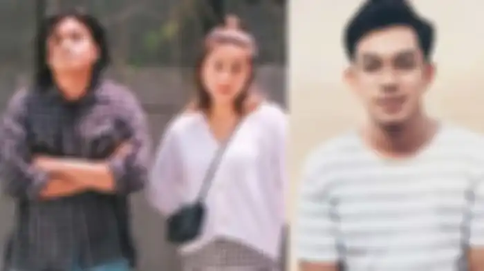 Gaga (kanan) dan Gangga (rambut gondrong), Awkarin kesal pacarnya dituding sebabkan Laura Anna lumpuh 