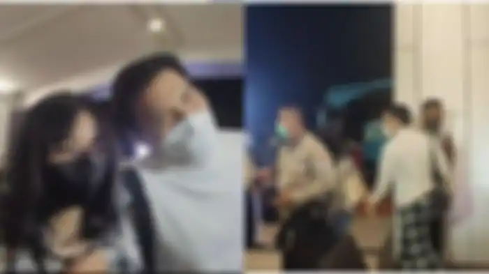 Fuji saat mengantar Thariq Halilintar yang akan pergi berlibur keluarga ke Turki.