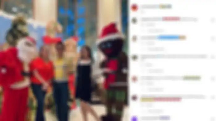 Ayu Ting Ting ikut rayakan Natal di rumah Ruben Onsu.