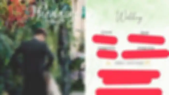 Undangan pernikahan dengan foto yang tidak pantas viral di media sosial.
