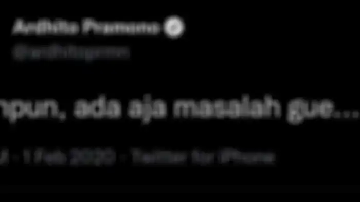 Tangkapan layar curhatan Ardhito beberapa tahun silam.