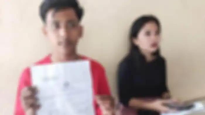 Andi Syahputra saat melapor ke polisi