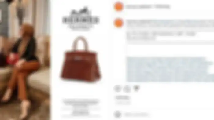 Syahrini dengan tas Hermes saat menunjukkan OOTD-nya. 