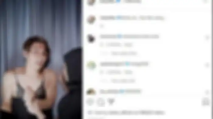 Rizky Billar saat ikut tren TikTok