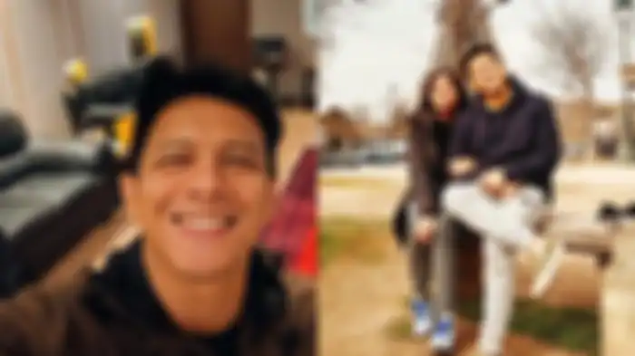 Ariel bersama putrinya Alleia. 