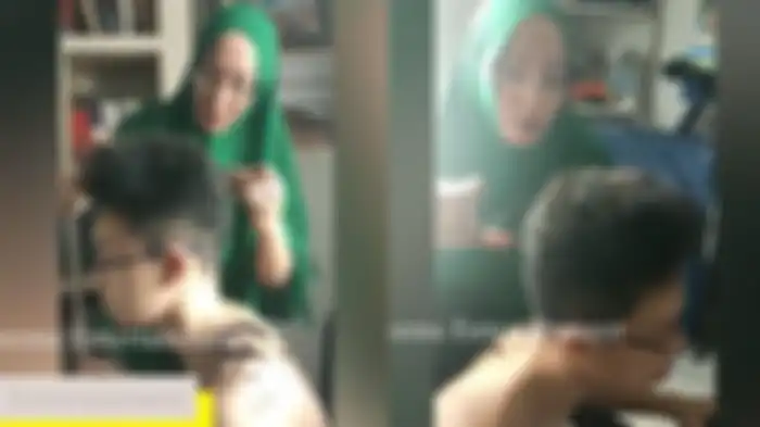Momen Angelina Sondakh potong rambut Keanu 