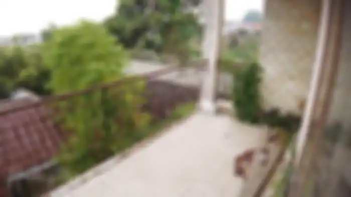 Balkon di rumah Alda Risma di Bogor yang terbengkalai 