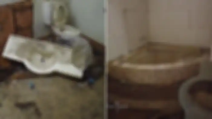 Kamar mandi di rumah Alda Risma di Bogor yang terbengkalai 