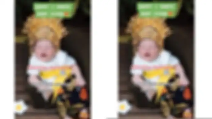 Didandani Dengan Pakaian Adat Bali, Baby Djiwa Terlihat Semakin Lucu