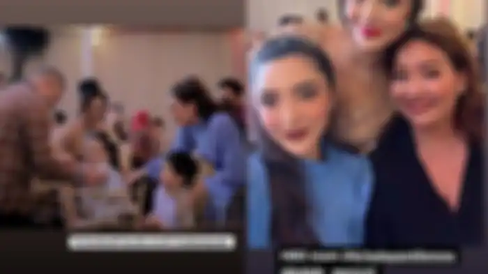 Ashanty ajak kedua anaknya ke perayaan ulang tahun Krisdayanti. 