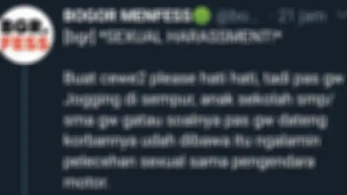 Begal payudara resahkan warga Bogor.