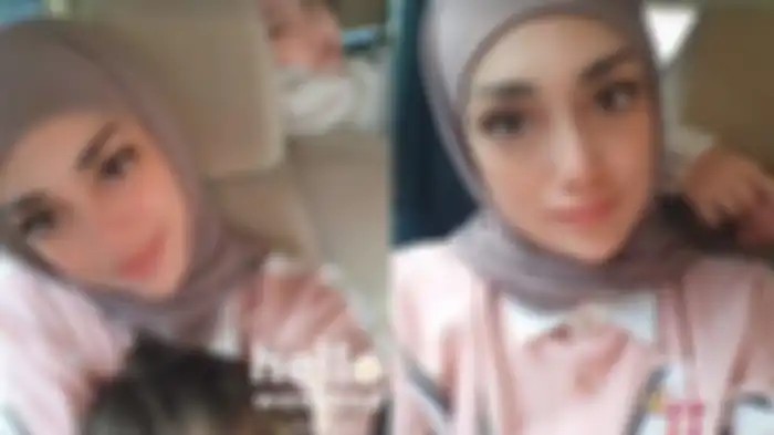 Celine Evangelista saat tampil berhijab. 