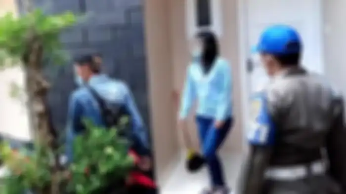 Pasangan bukan suami istri yang terjaring razia Satpol PP Tulungagung, Kamis (21/4/2022)