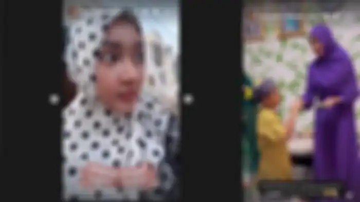 Lucinta Luna tampil dalam balutan busana muslimah, bagi-bagi THR untuk keponakannya