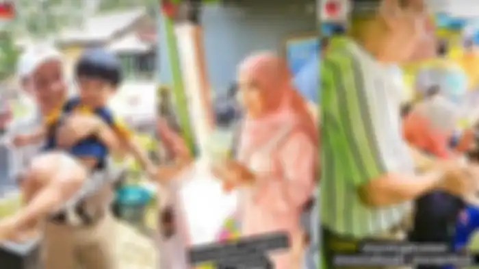 Penampilan ayah Rozak di momen Lebaran