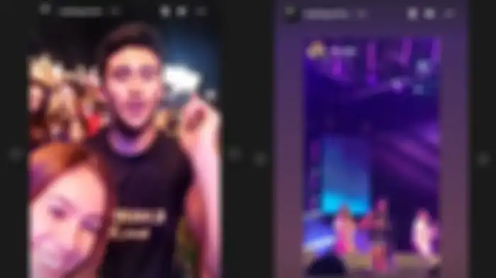 Wulan Guritno asik berjoget saat nonton konser Denny Caknan bareng pacar brondongnya, Sabda Ahessa. 