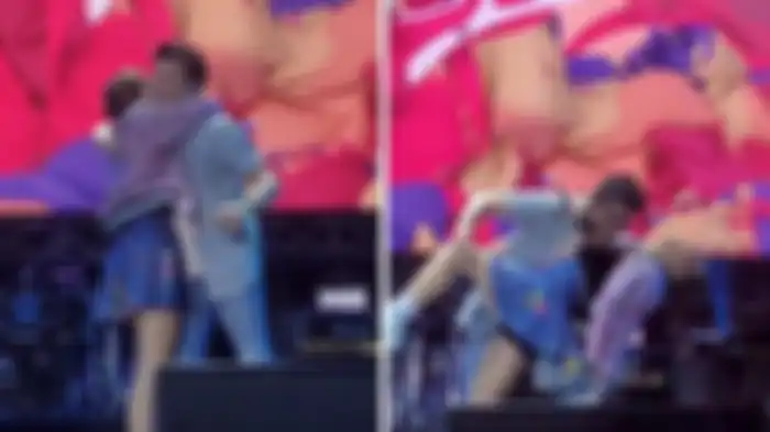 Momen Ariel NOAH dan BCL pelukan di atas panggung