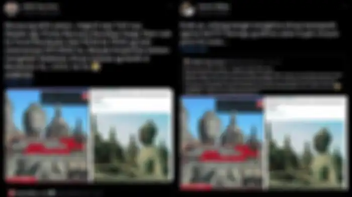 Unggahan Roy Suryo soal editan foto Borobudur mirip wajah Presiden Jokowi di Twitter.