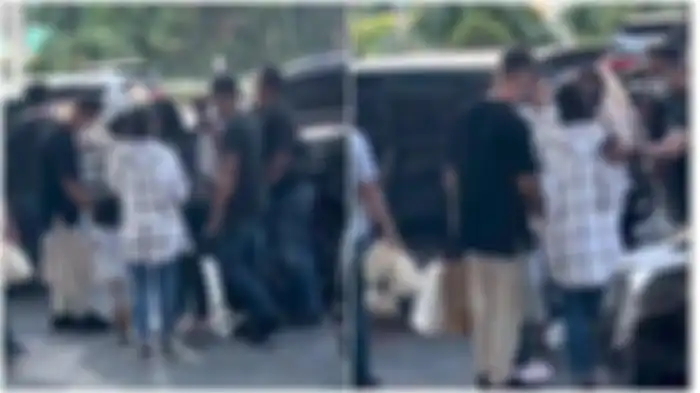 Detik-detik Nikita Mirzani dibawa oleh polisi, sosok pria bule yang merangkul tangan Arkana jadi sorotan 