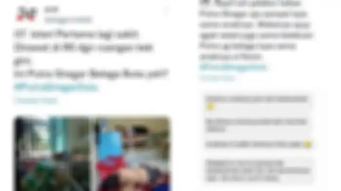 Unggahan akun twitter @ddggmmbbkk yang menyebut istri pertama Putra Siregar tengah terbaring sakit.