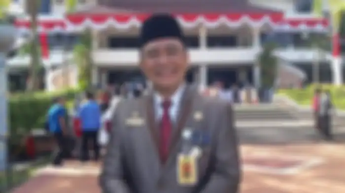 Kepala Dinas Perindustrian dan Perdagangan (Disperindag) Kota Batam, Gustian Riau di Dataran Engku Puteri, Batam Center.