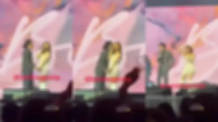 Video Ray Prasetya cium BCL di atas panggung.