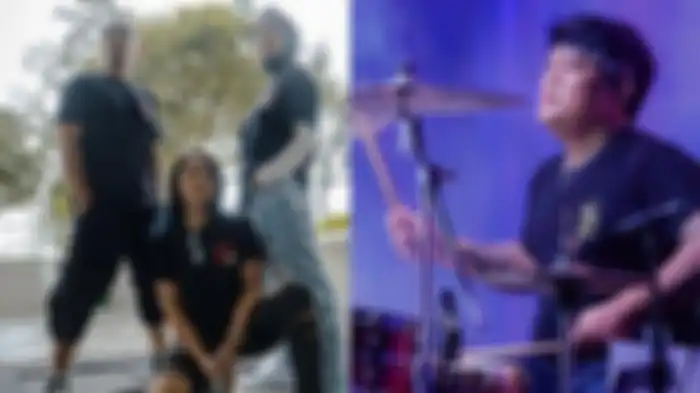 Posan Tobing (kanan), mantan drummer grup band Kotak 