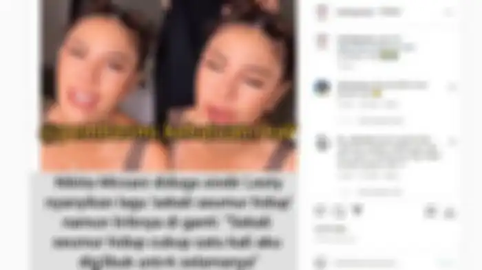 Tangakapan layar Instagram @Lambegosiip momen saat Nikita Mirzani mengejek Lesti Kejora