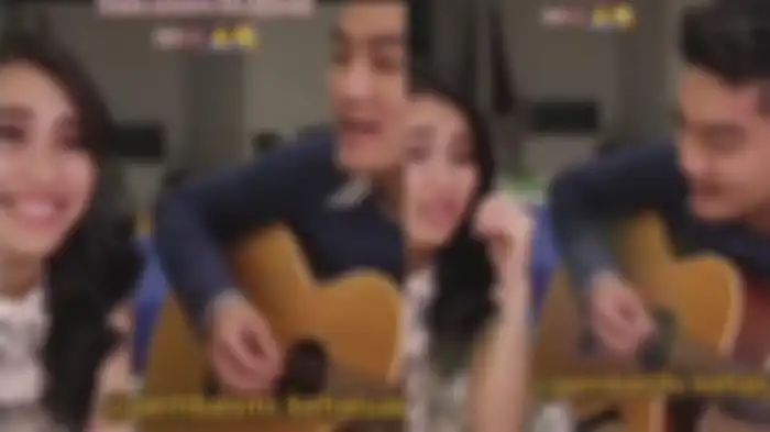 Boy William dan Ayu Ting Ting saat menyayikan soundtrack Meteor Garden 