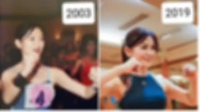 Puspa Dewi di tahun 2003 dan tahun 2019
