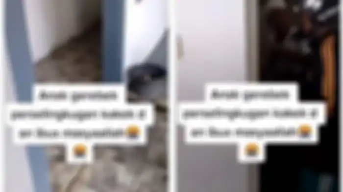 Anak gerebek ibu selingkuh dengan kakek di toilet.